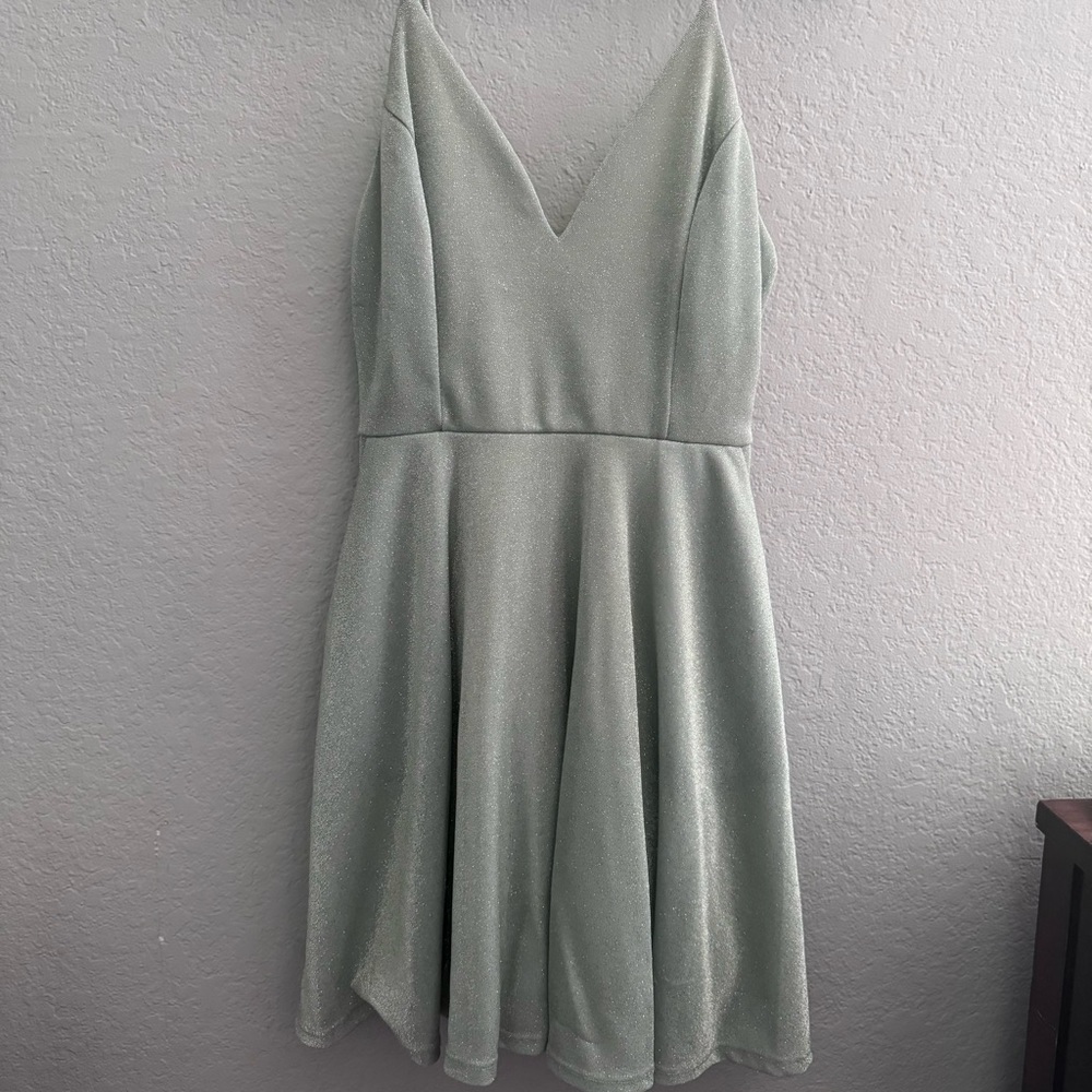 Windsor Sparkle Green Blue Short Dress Size Small